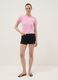 Pink pure cotton T-shirt with crew neck_1
