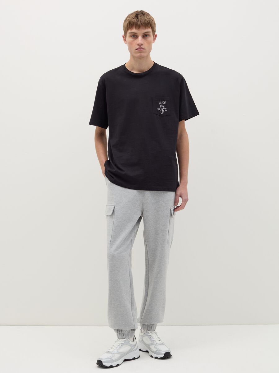 Cargo joggers with elasticated trims_0