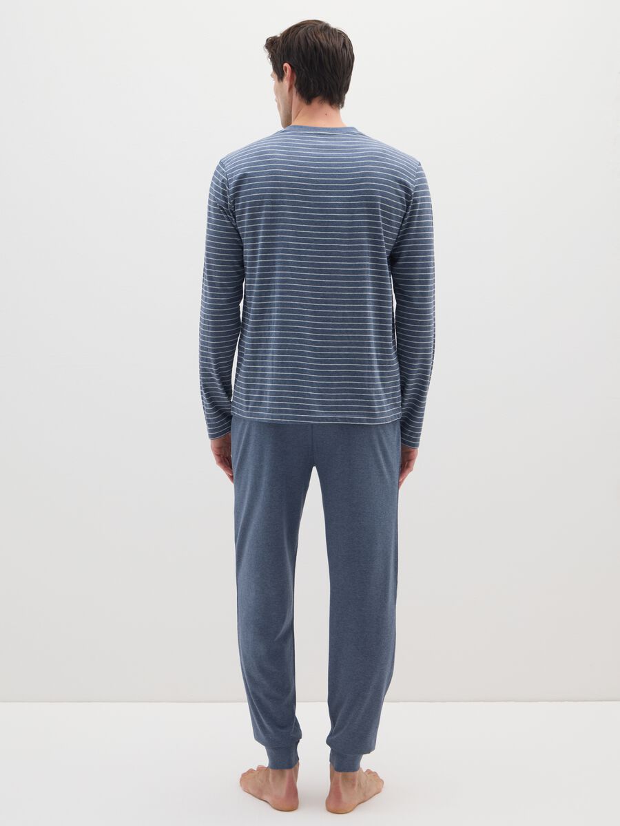 Pigiama in misto cotone blu regular fit_2