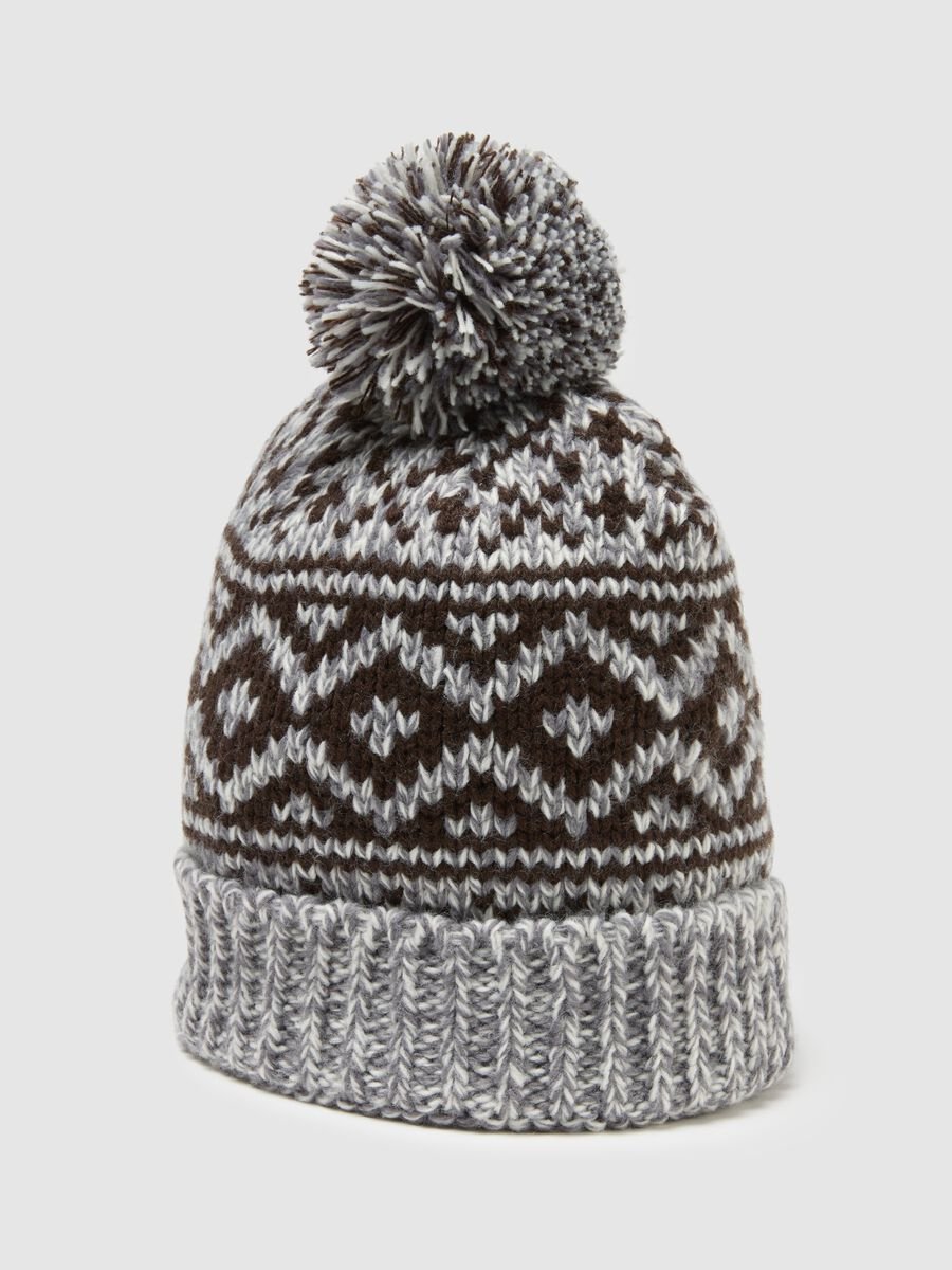 Multicolour Hat with Pompon_2