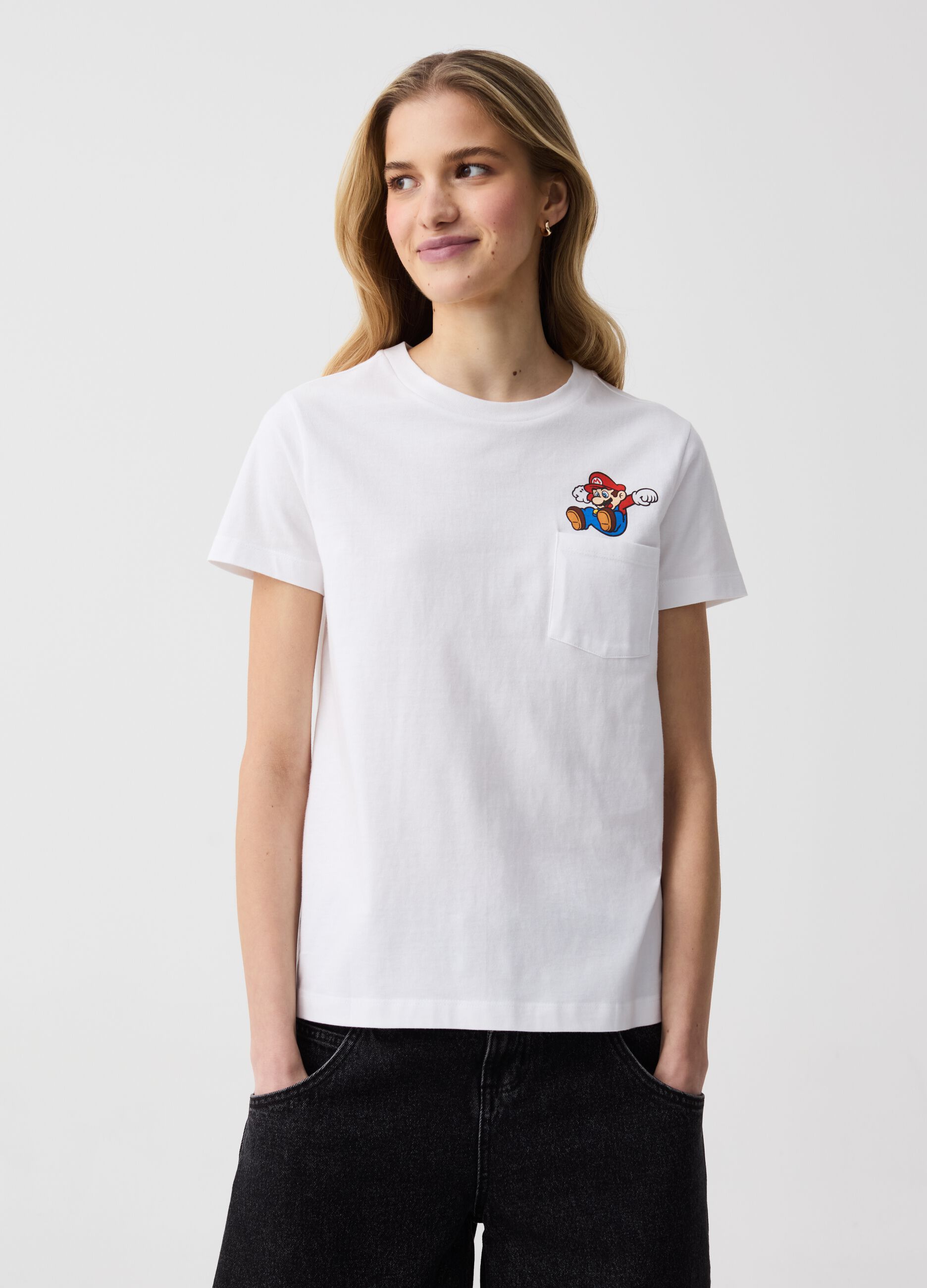 Cotton T-shirt with Super Mario™ print