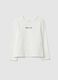 Girls' white regular fit stretch cotton top_0