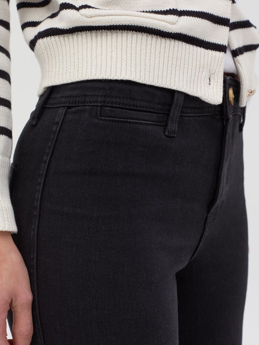 Flare-fit high-rise culotte jeans_2