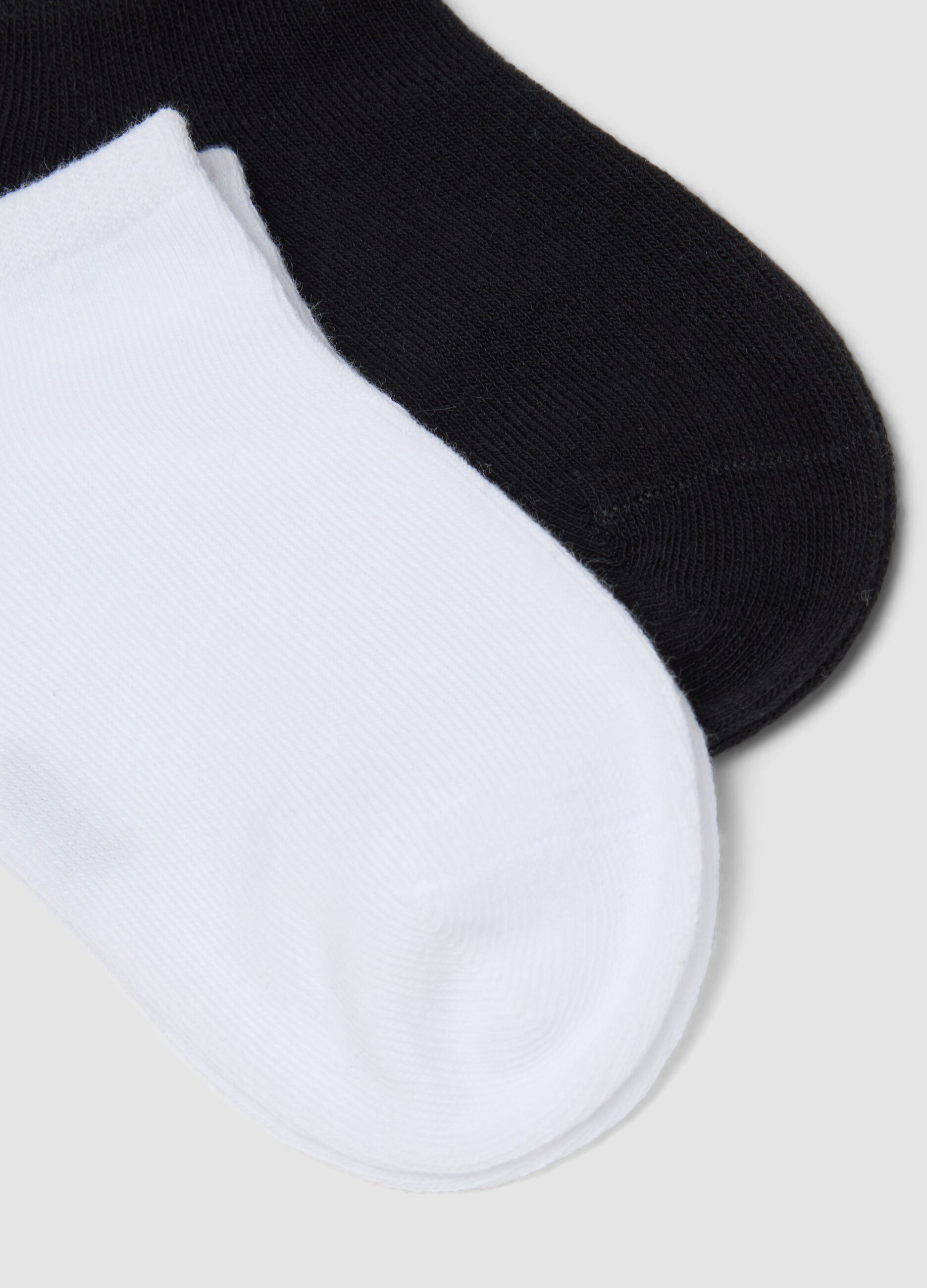 Multipack of five multicolour organic cotton ankle socks for boys