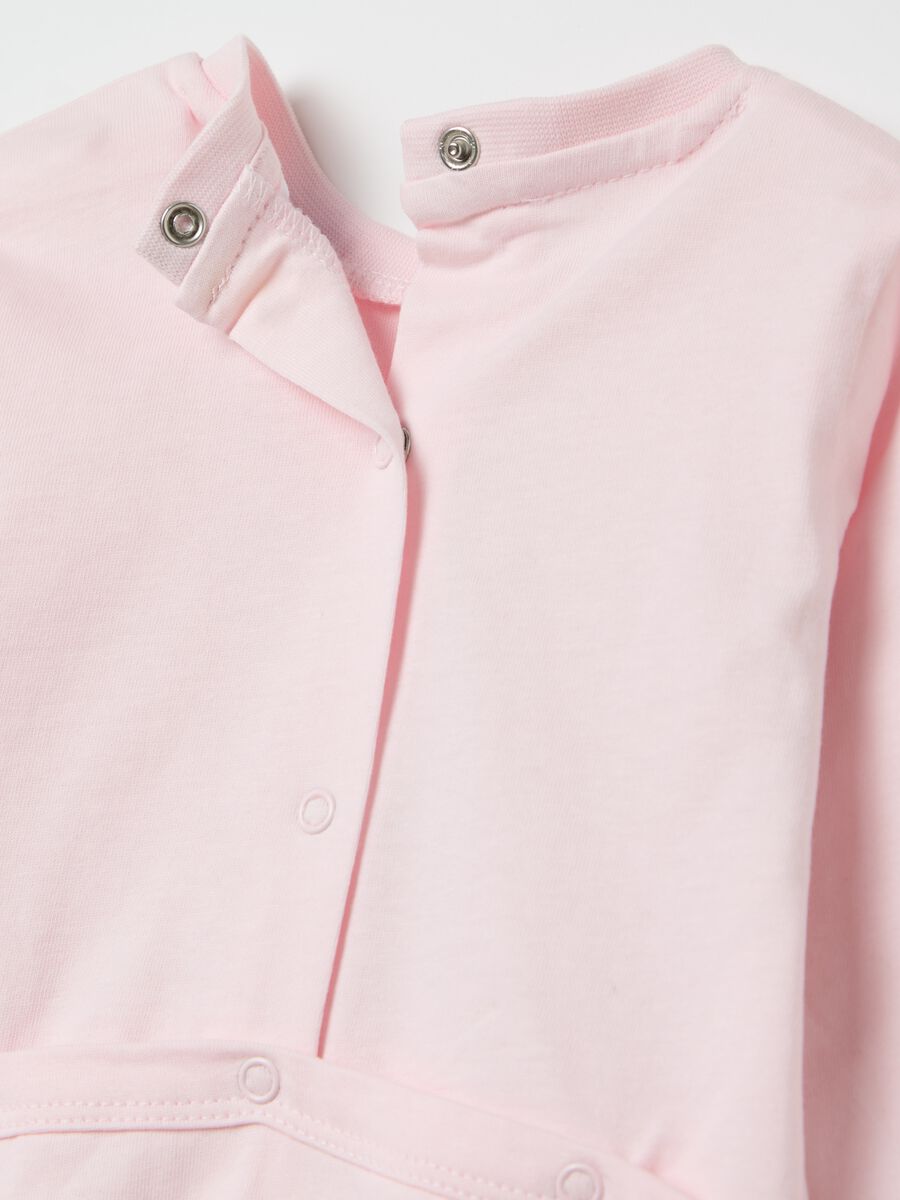 Two-pack onesies in cotton with feet and Bambi and Penny print_3