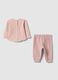 Pink Baby Cotton Stretch Top and Trousers Set_1