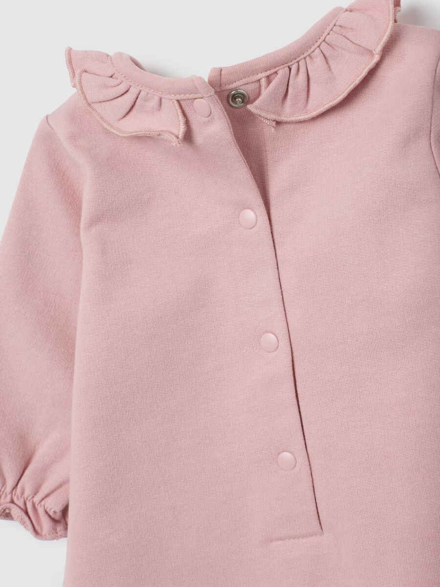 Baby Girl Pink Pure Cotton Playsuit_3