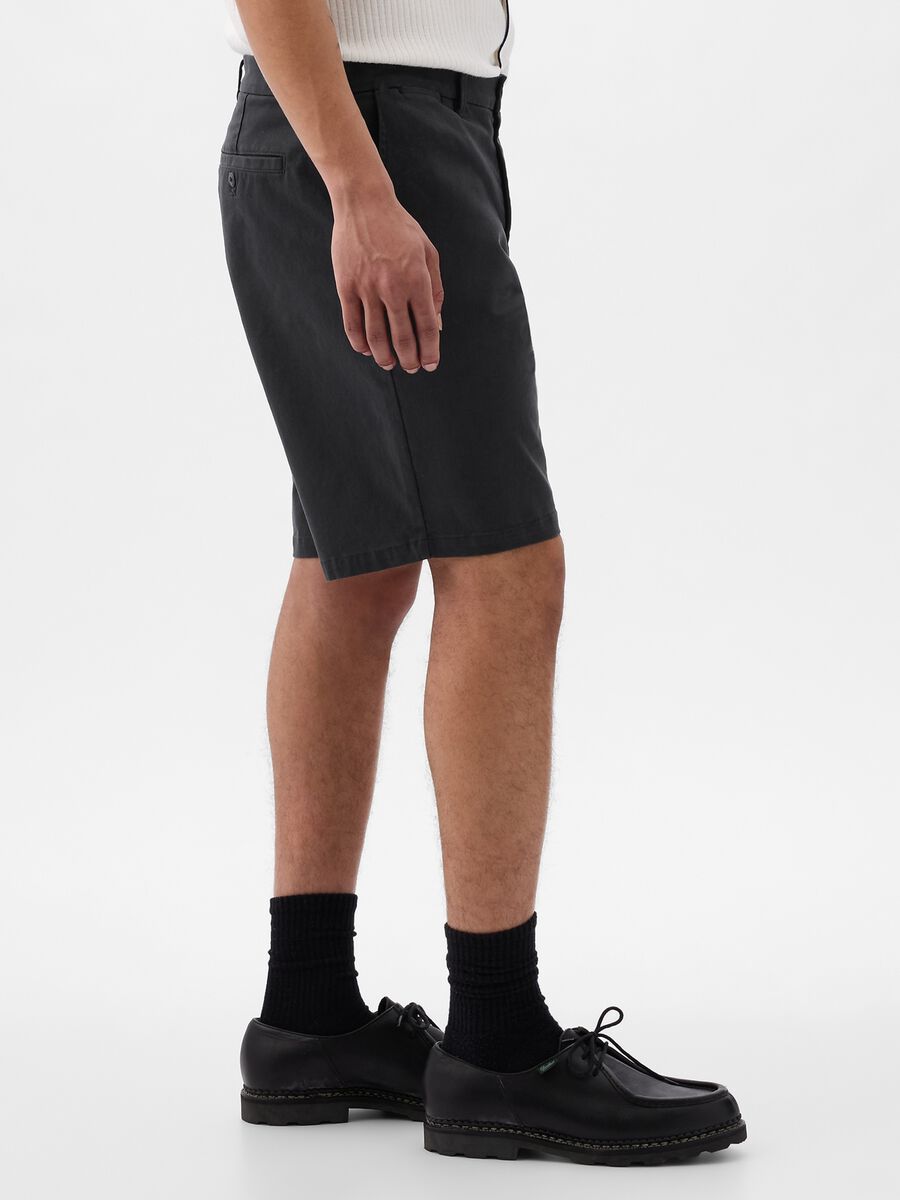 Relaxed-fit Bermuda shorts in stretch cotton_1