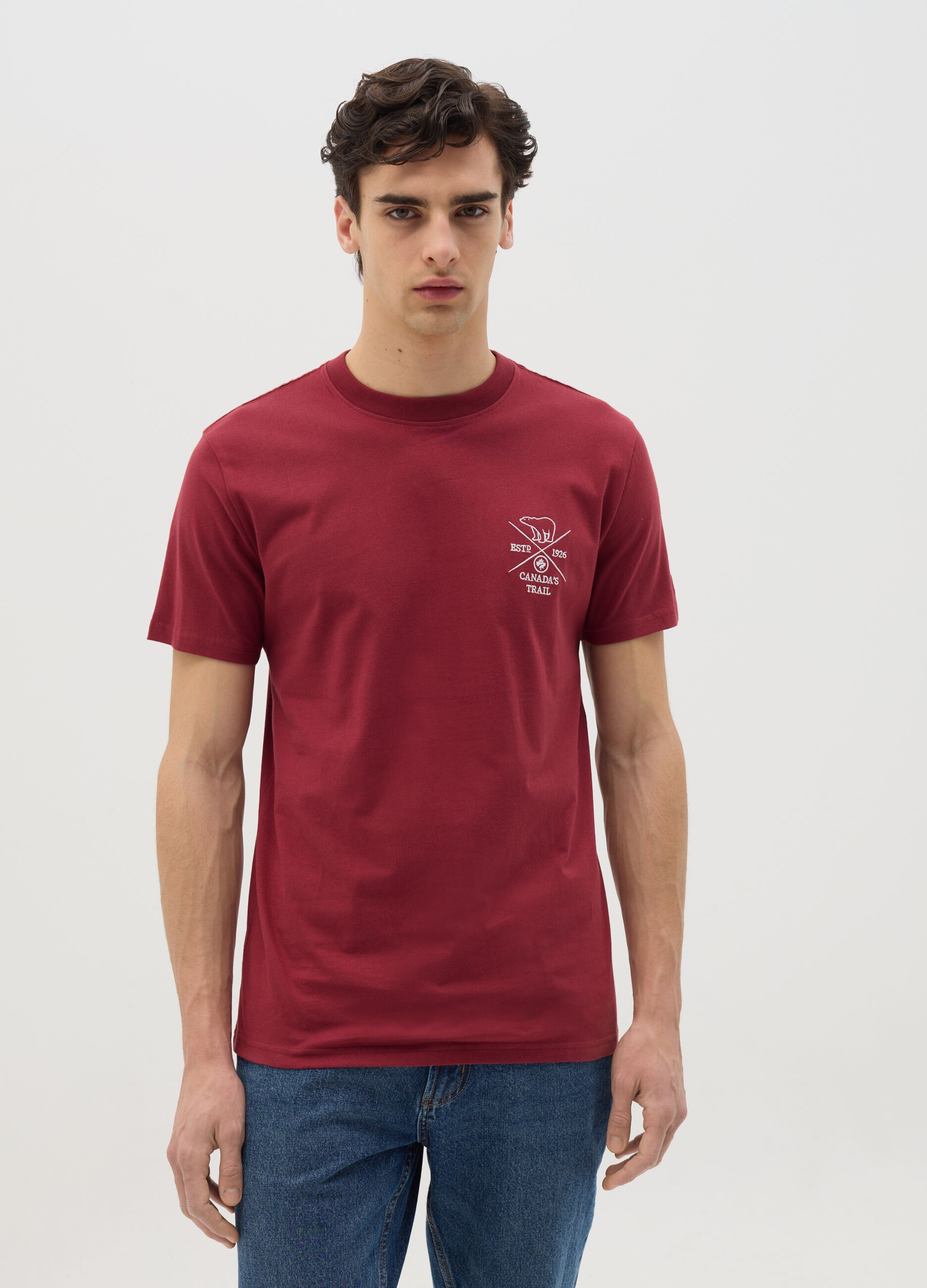 Canada's Trail red short-sleeved T-shirt