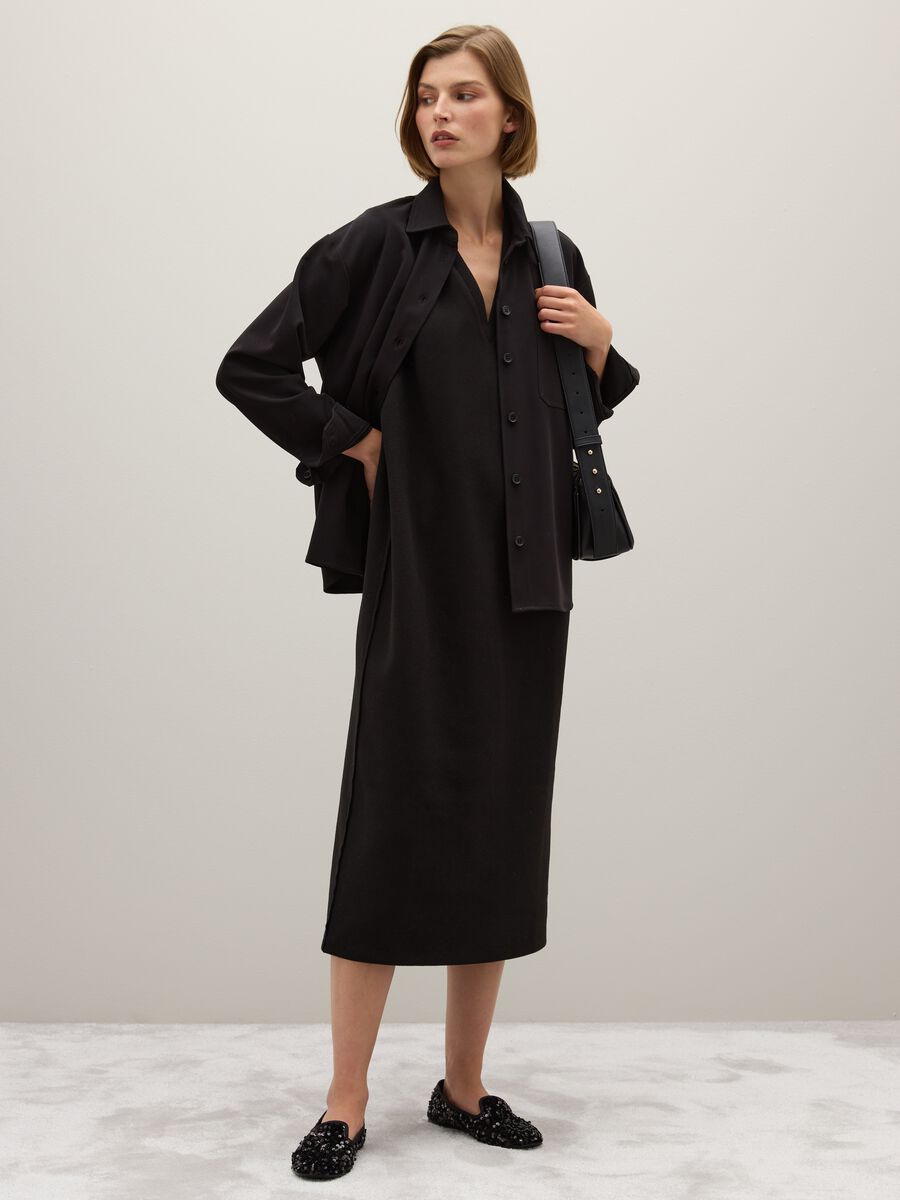 Black long-sleeve regular fit shirt_1