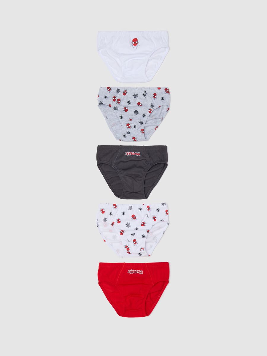 Five-pack briefs with Spiderman pattern_0