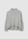 Grey cotton and polyamide blend jumper_0