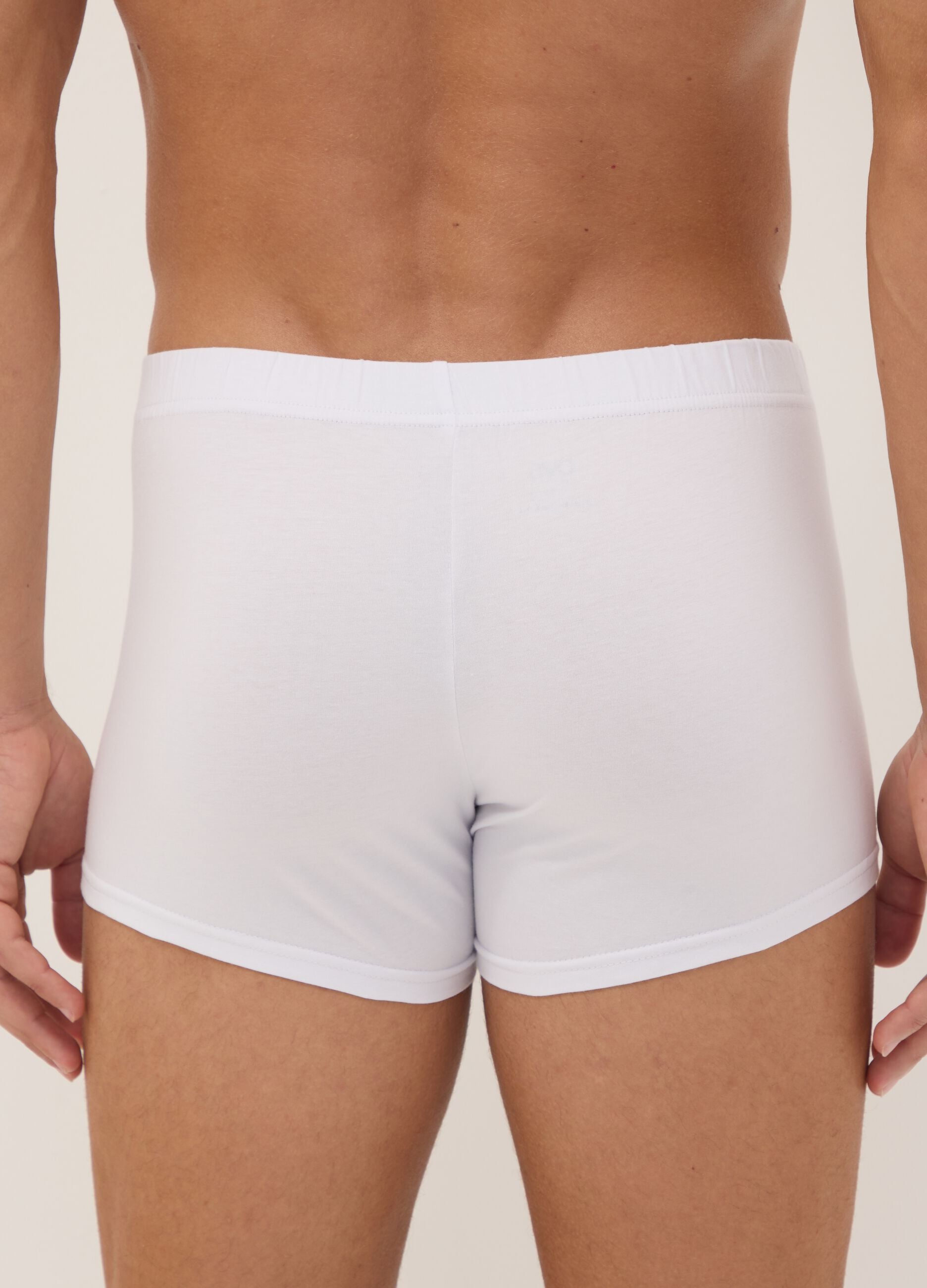 5-pack of white organic cotton boxers
