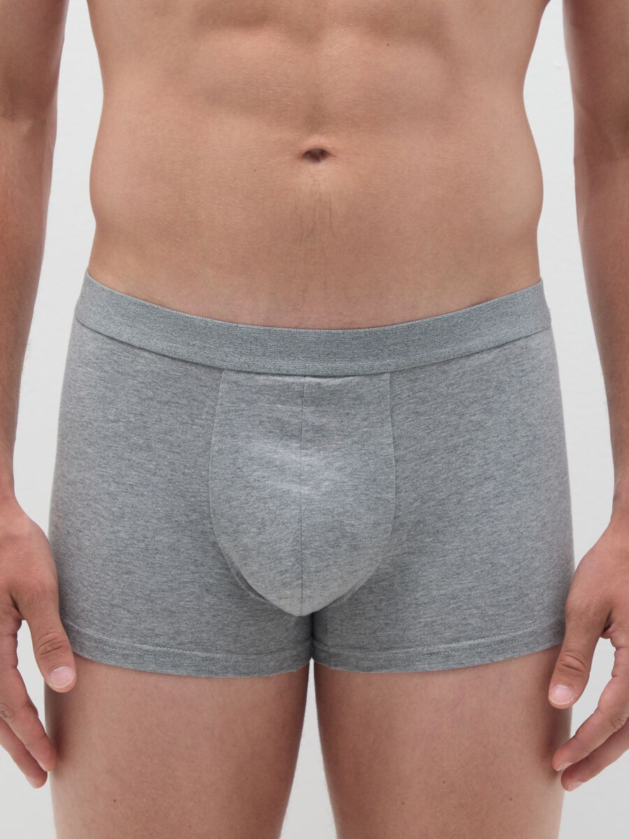 Set of three grey stretch cotton regular fit boxers_1