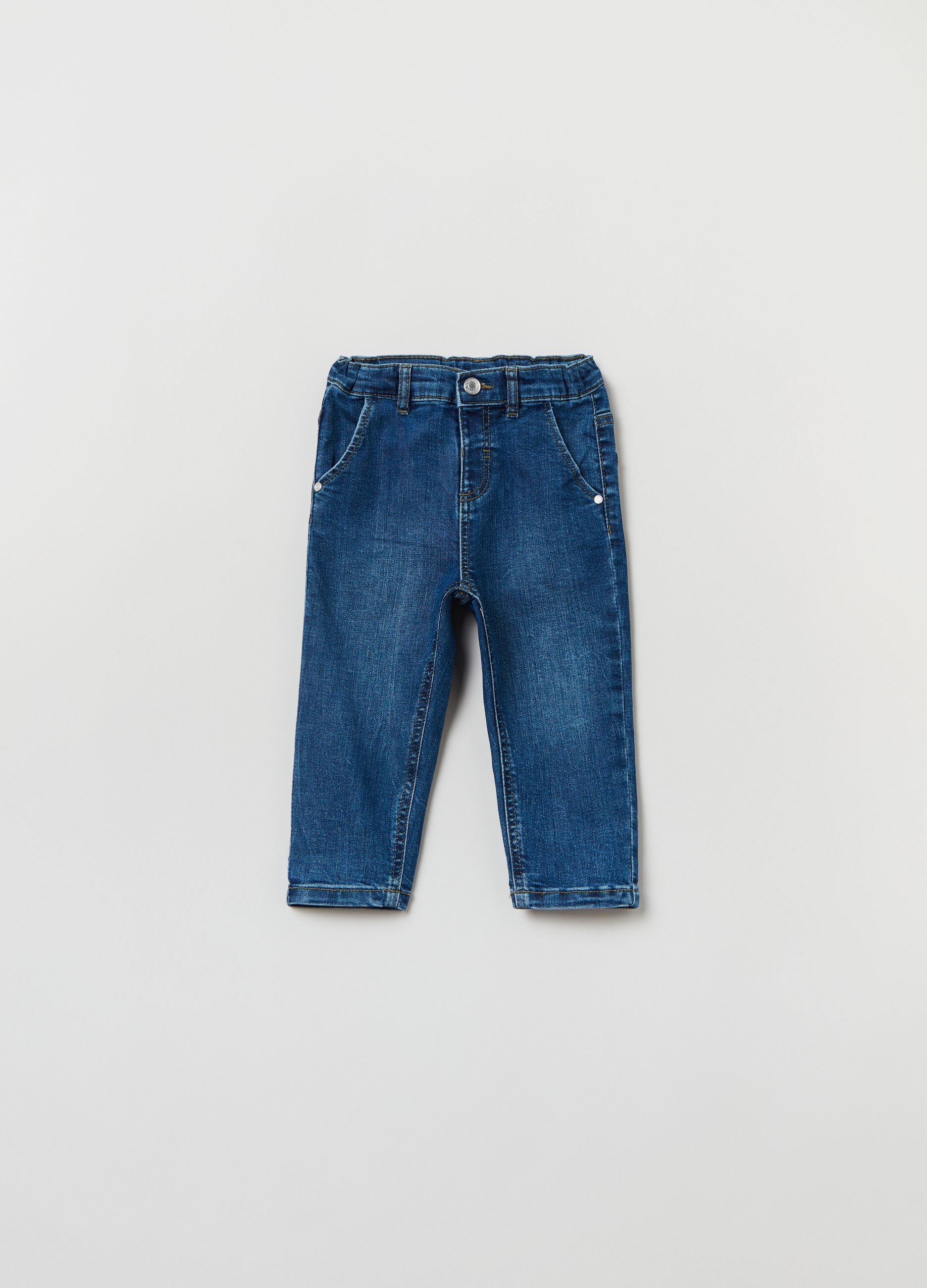 Jeans stretch con tasche _0