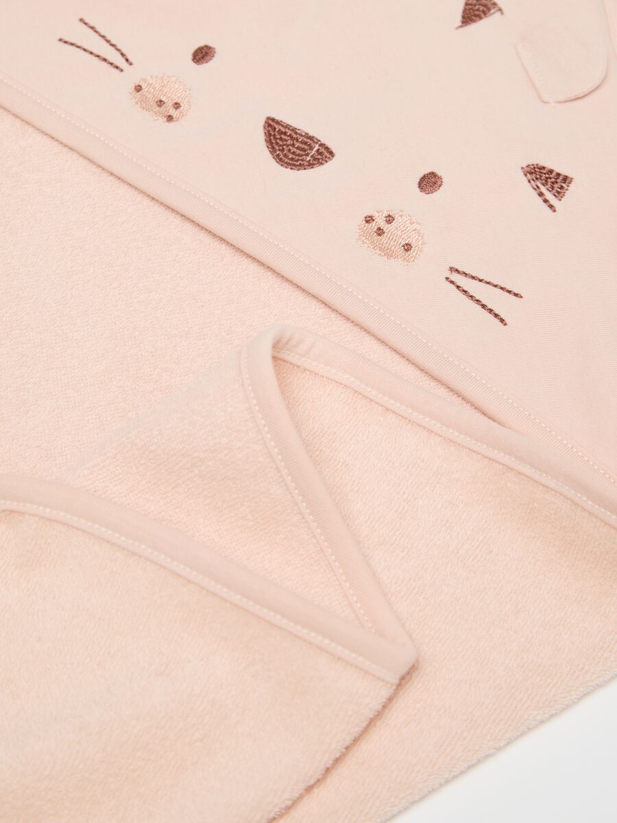 Beige cotton bathrobe with tiger embroidery_2