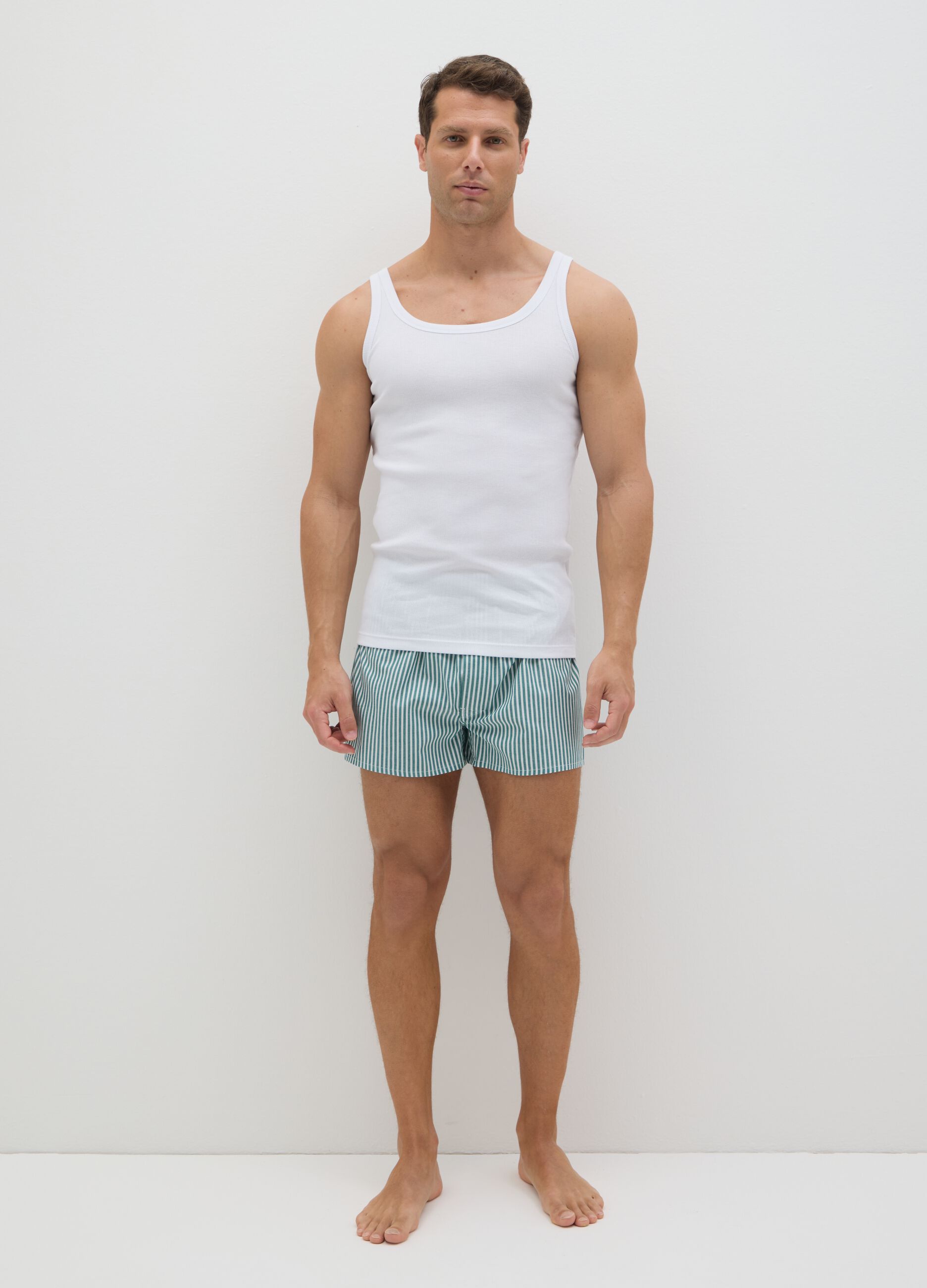 White cotton tank top