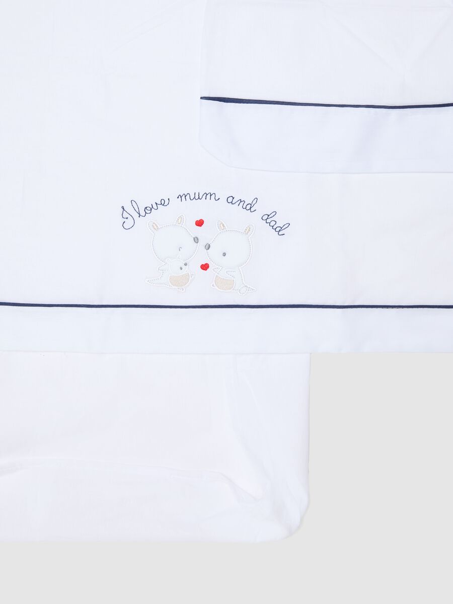 Lenzuolino in puro cotone bianco per neonati_2