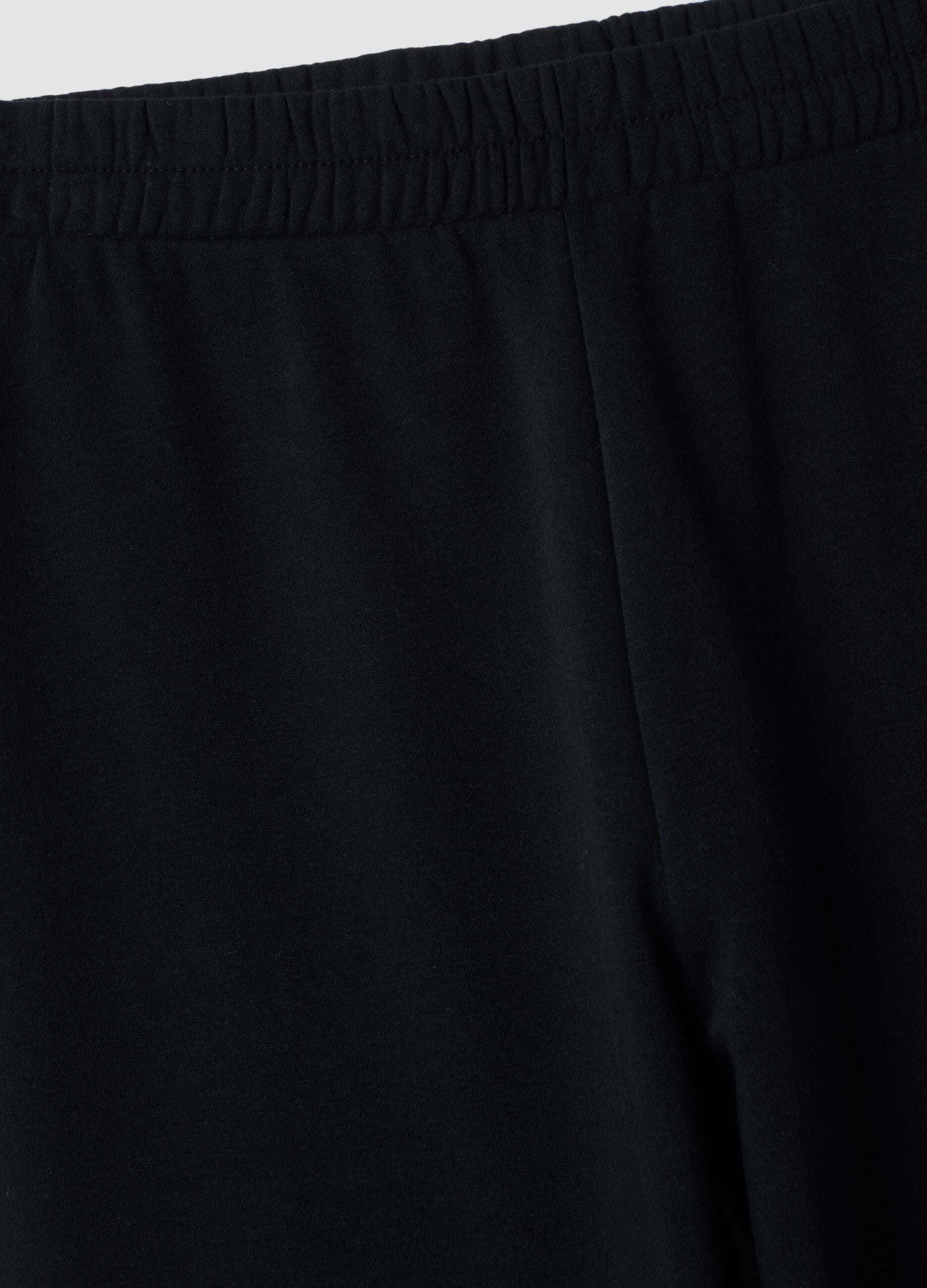 Black cotton-blend joggers with elasticated waistband, regular fit
