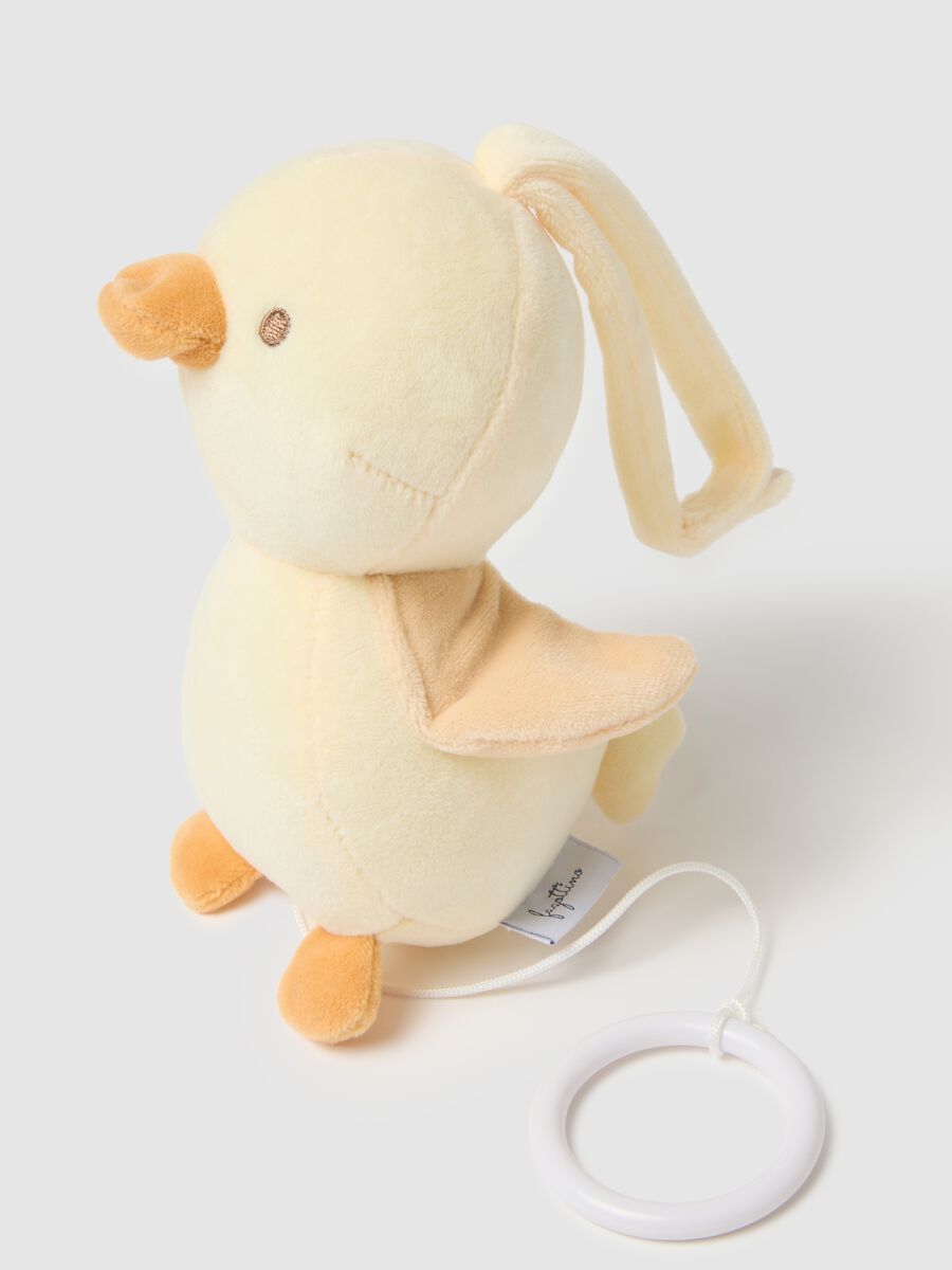 Beige velour musical mobile for newborns_1