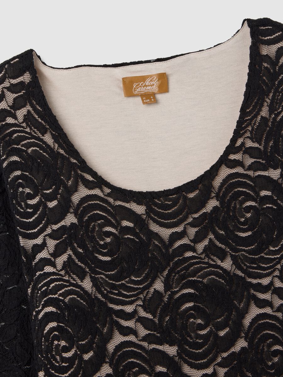 Stretch Black Lace Maternity Dress_5