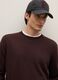 Brown crew neck sweater in pure cashmere regular fit_3