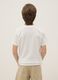 T-shirt in puro cotone bianca da ragazzo regular fit con stampa_1