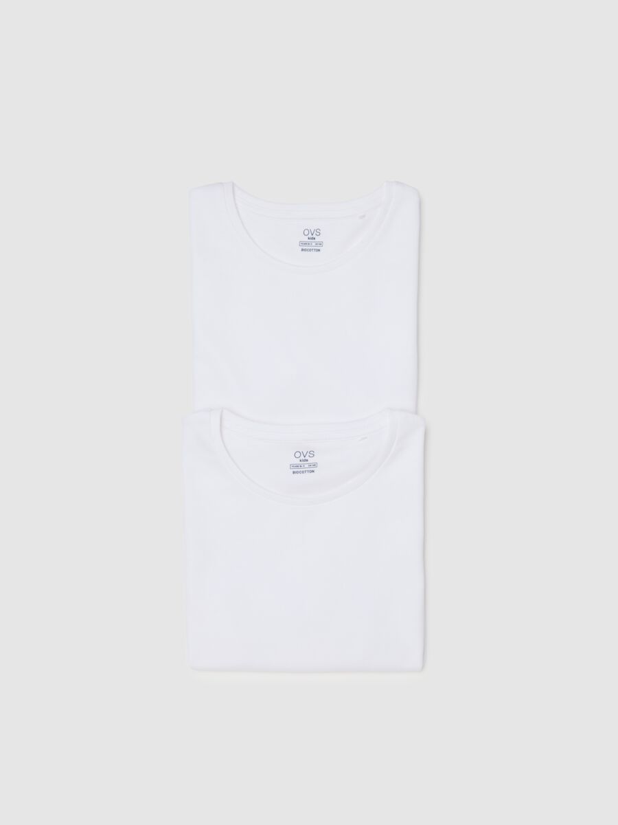Girls' pure cotton white t-shirt twin pack in regular fit_3