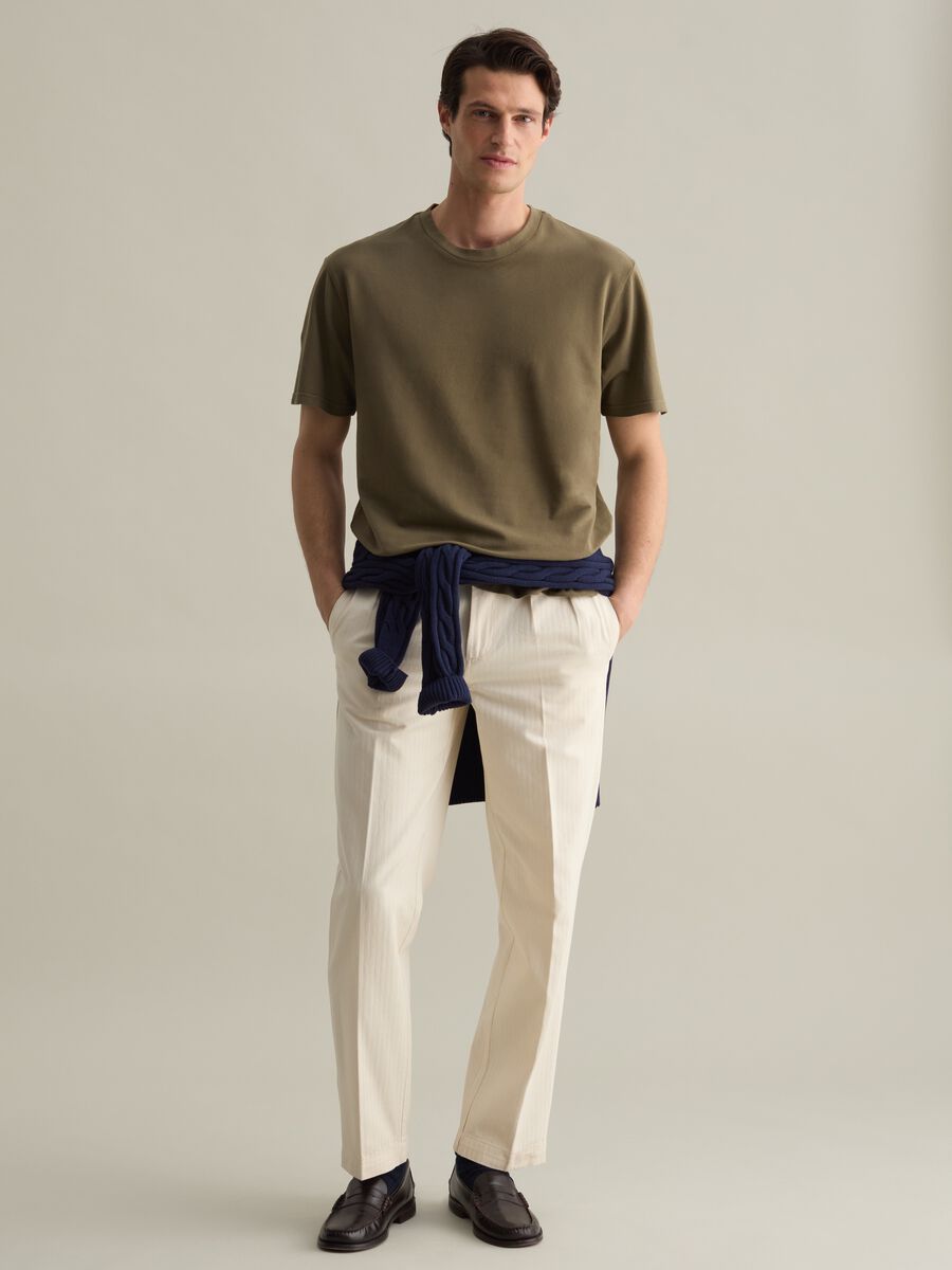 Solid colour cotton T-shirt_1