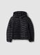 Giacca Ultralight imbottita nera con cappuccio e zip per ragazza_0