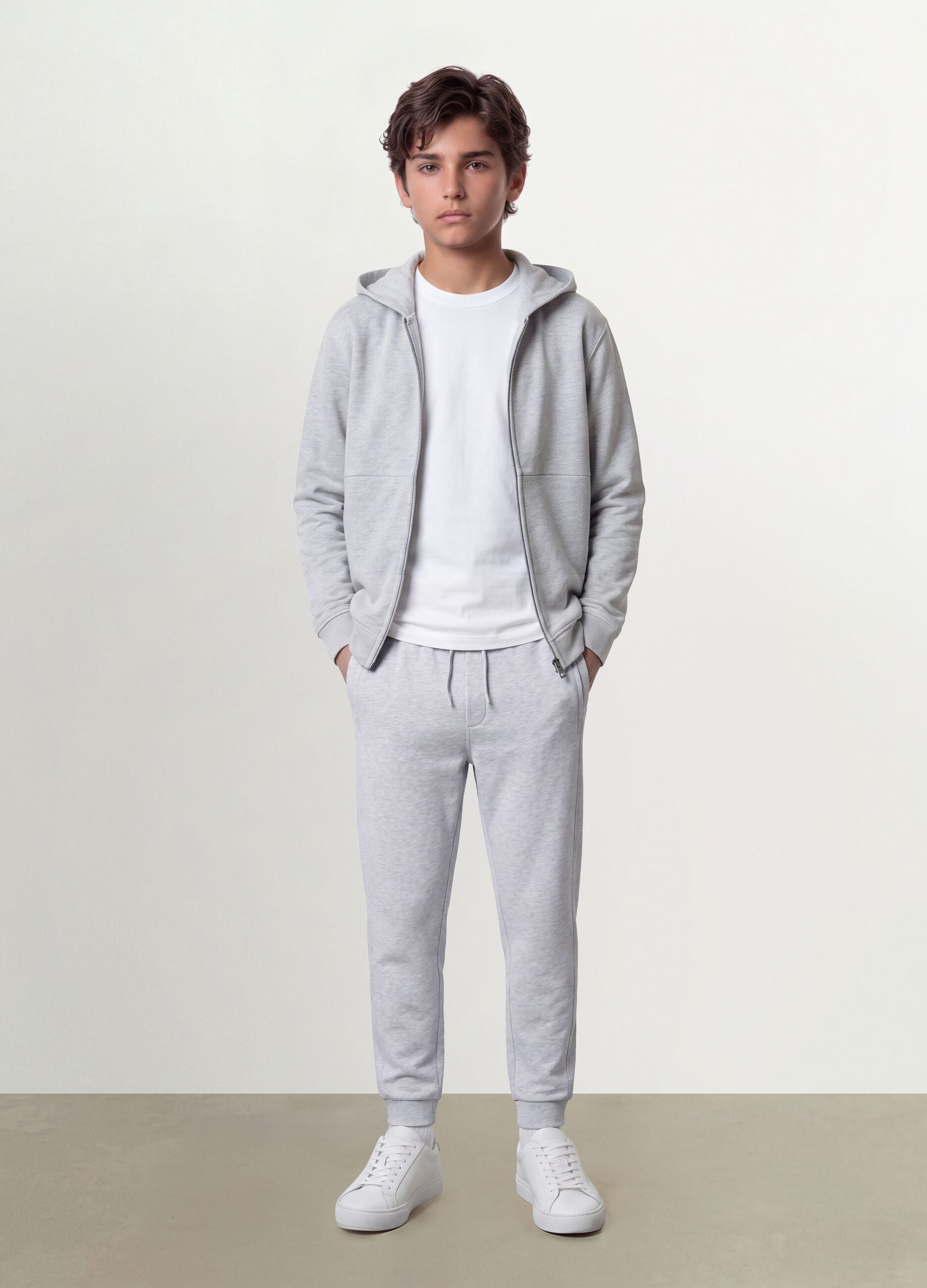 Grey organic cotton jogger trousers