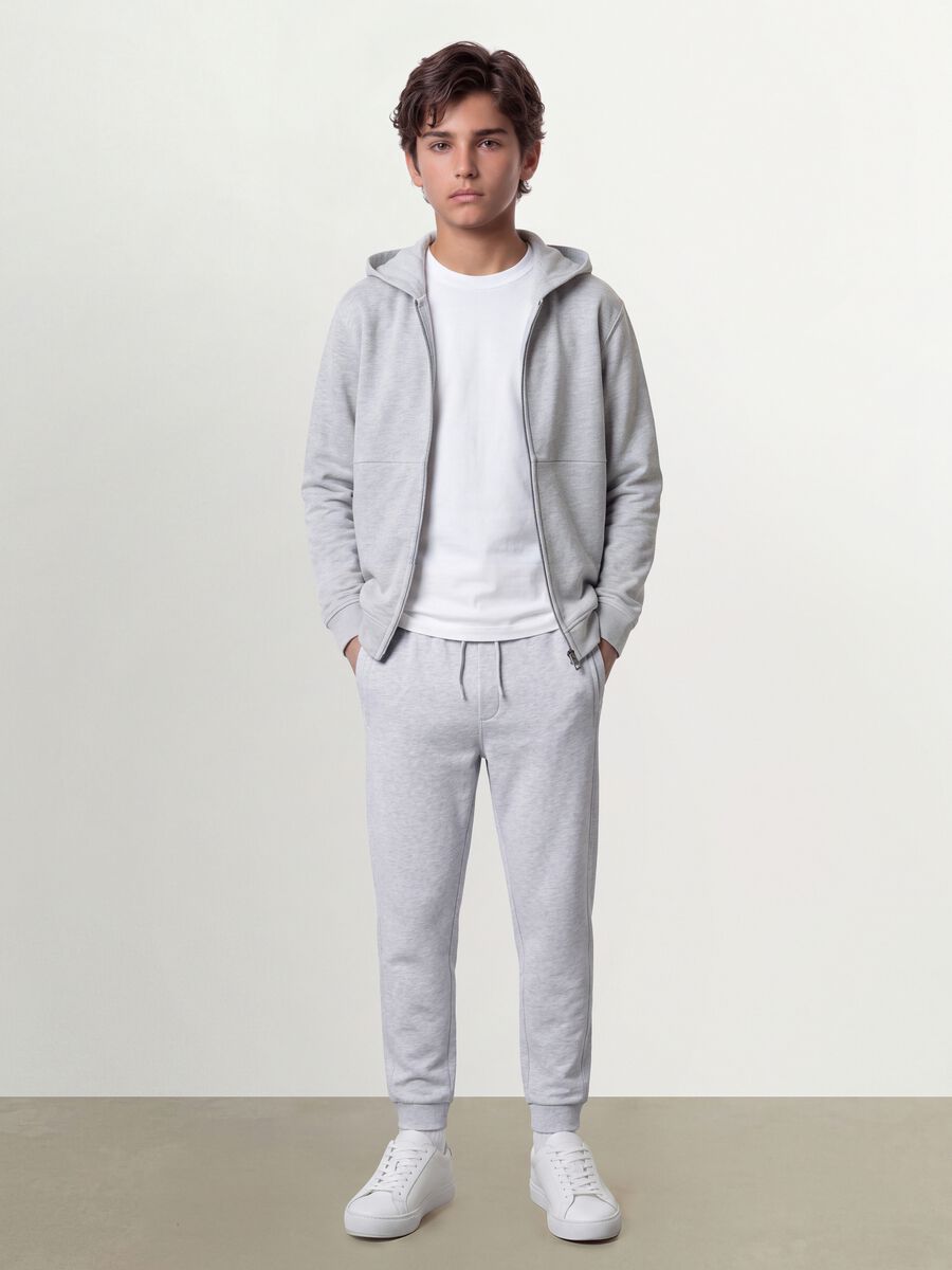 Grey organic cotton jogger trousers_0