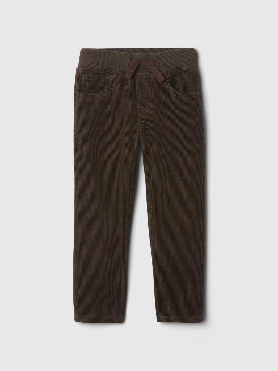 Velvet trousers with drawstring_0