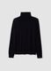 Navy blue merino wool roll-neck jumper, regular fit_6