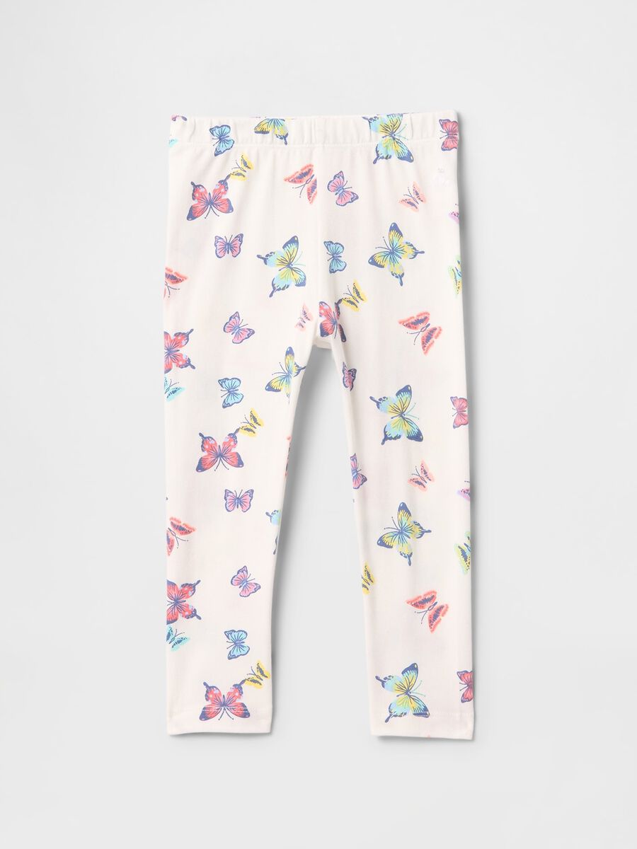 White butterfly patterned leggings GAP Kids_1
