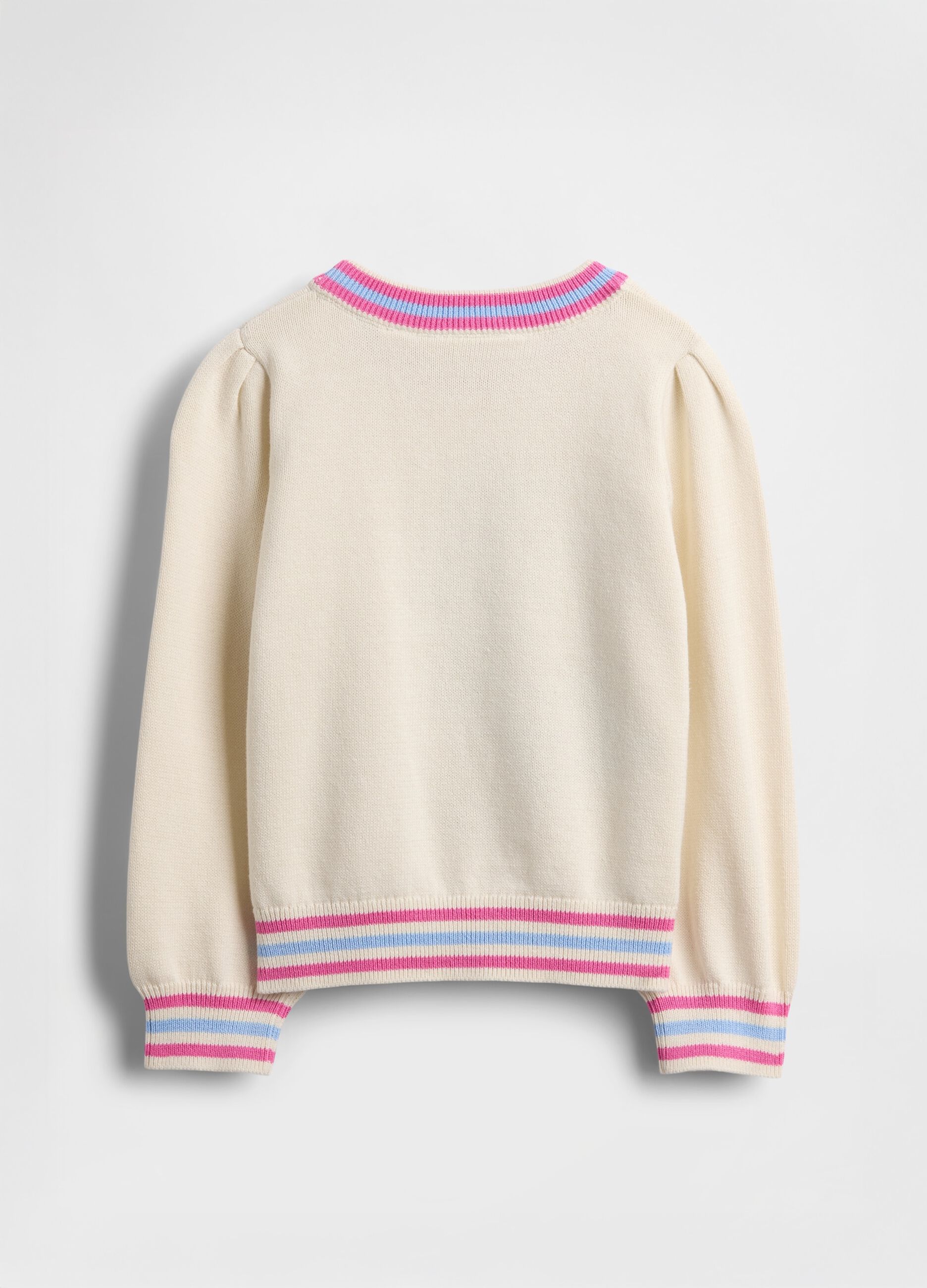 Maglione bianco in cotone con Minnie