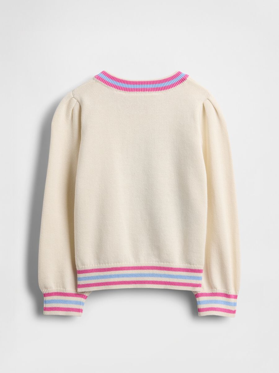 Maglione bianco in cotone con Minnie_1
