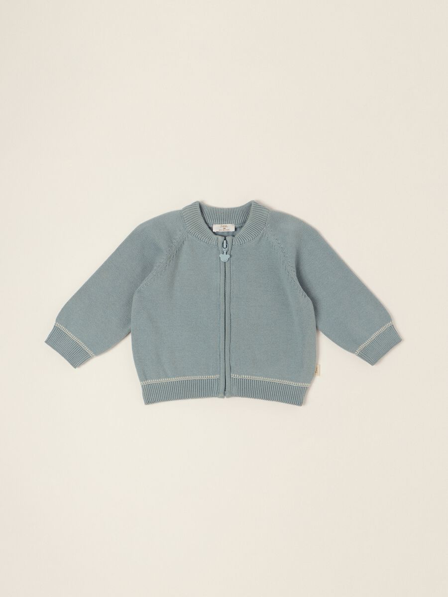 Baby Blue Pure Cotton Cardigan &ndash; Regular Fit_0