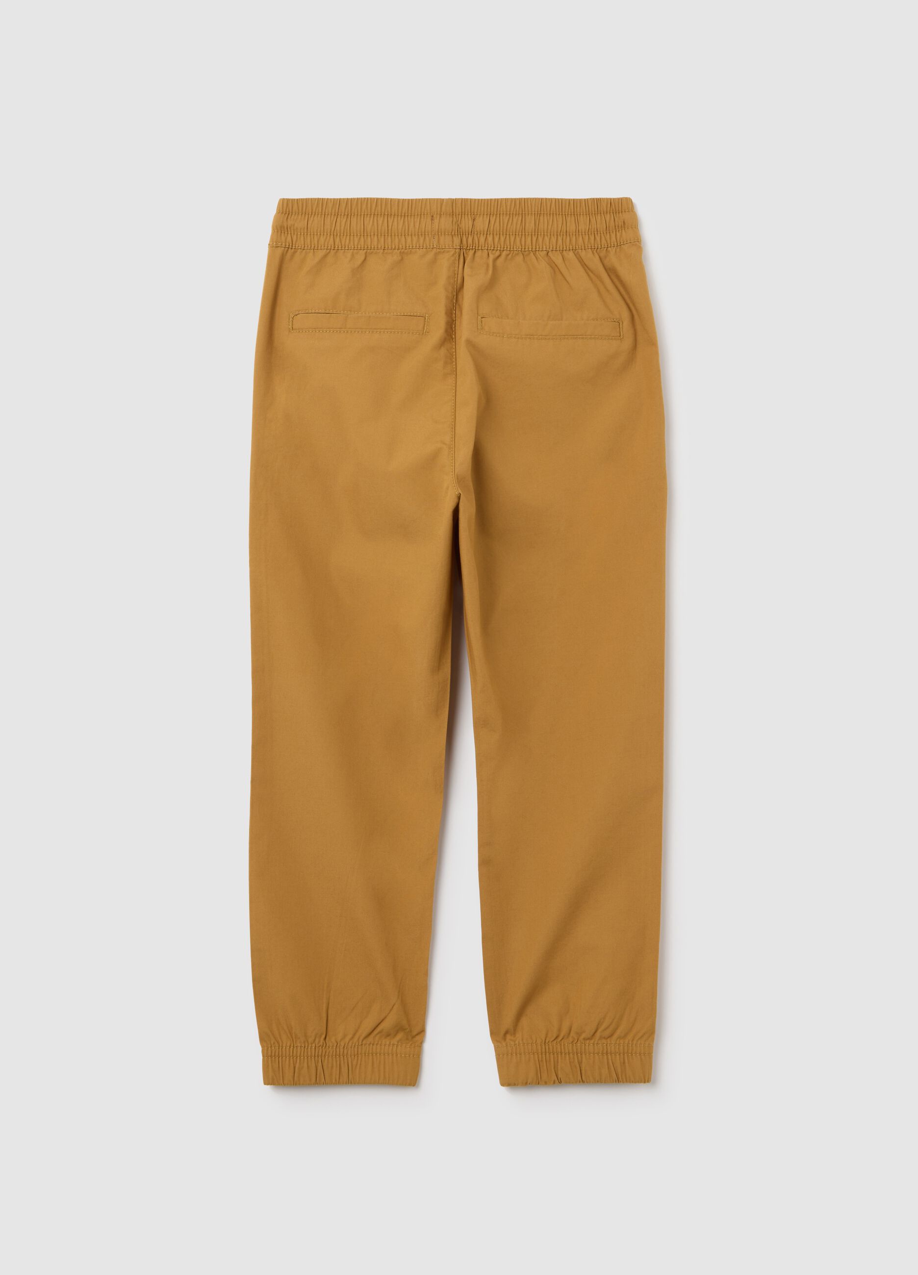 Joggers in popeline con coulisse
