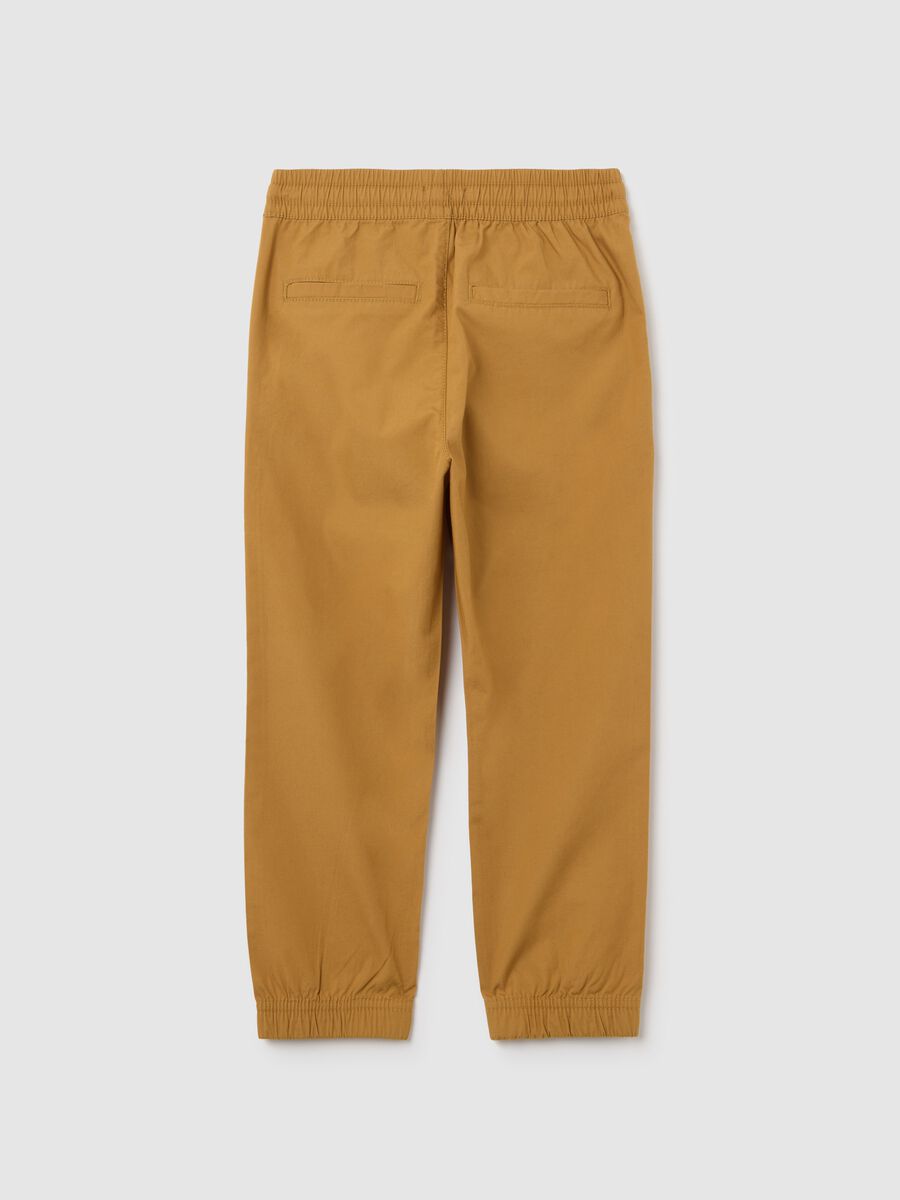 Poplin joggers with drawstring_1