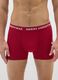 Red regular fit stretch cotton boxers with Christmas print_1