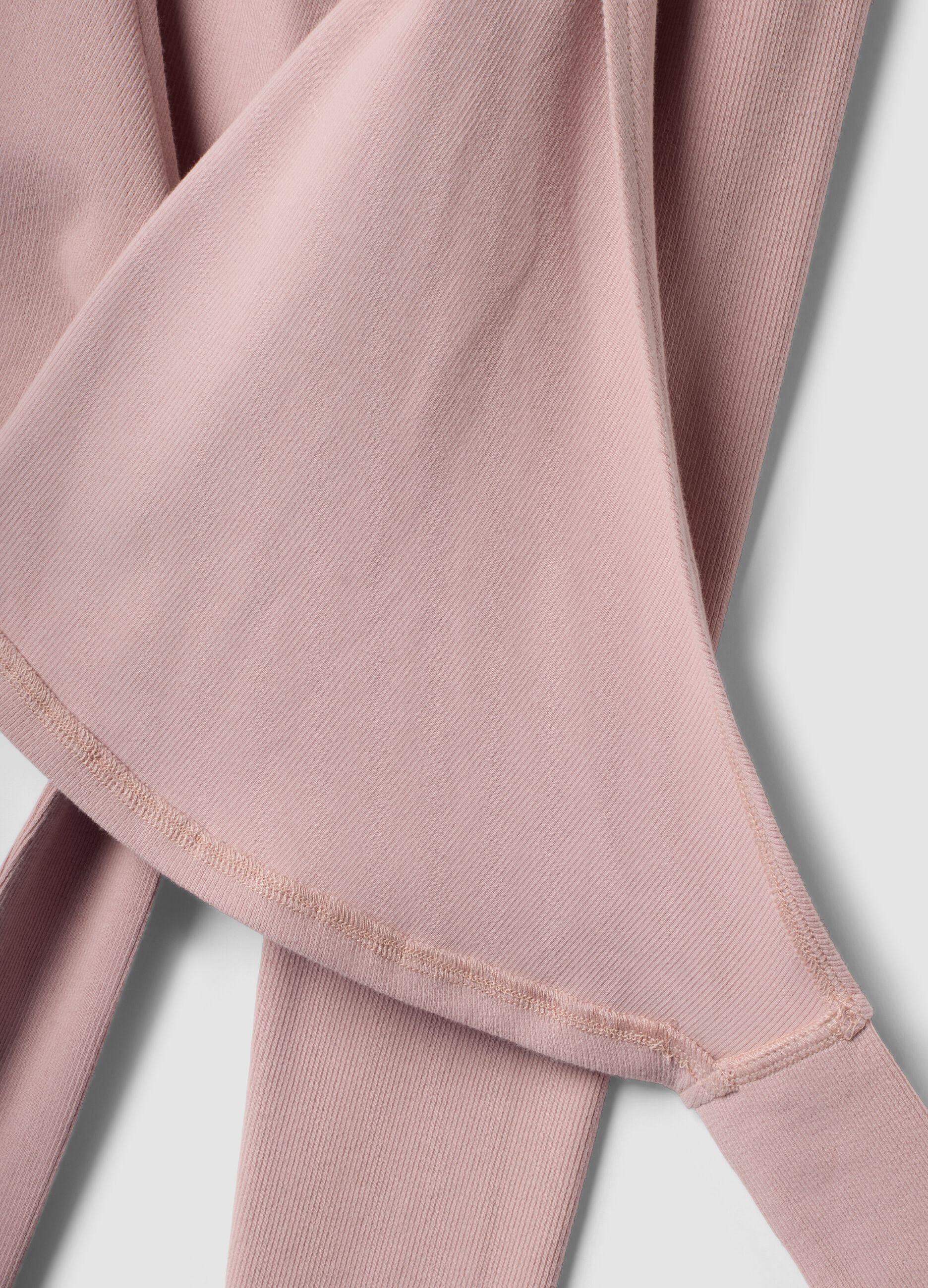 Pink stretch-cotton cardigan with deep V-neck