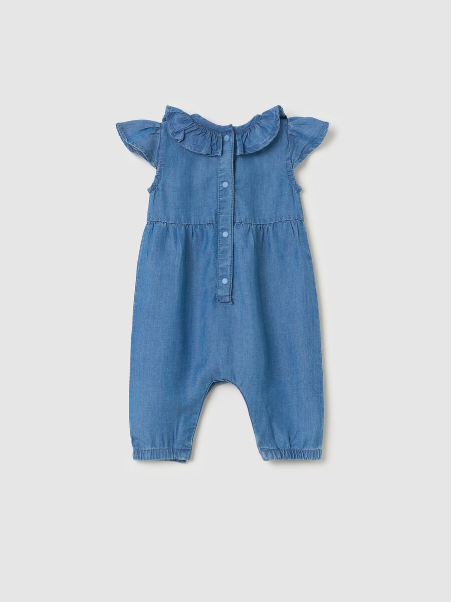 Lyocell bodysuit with frilled collar_1