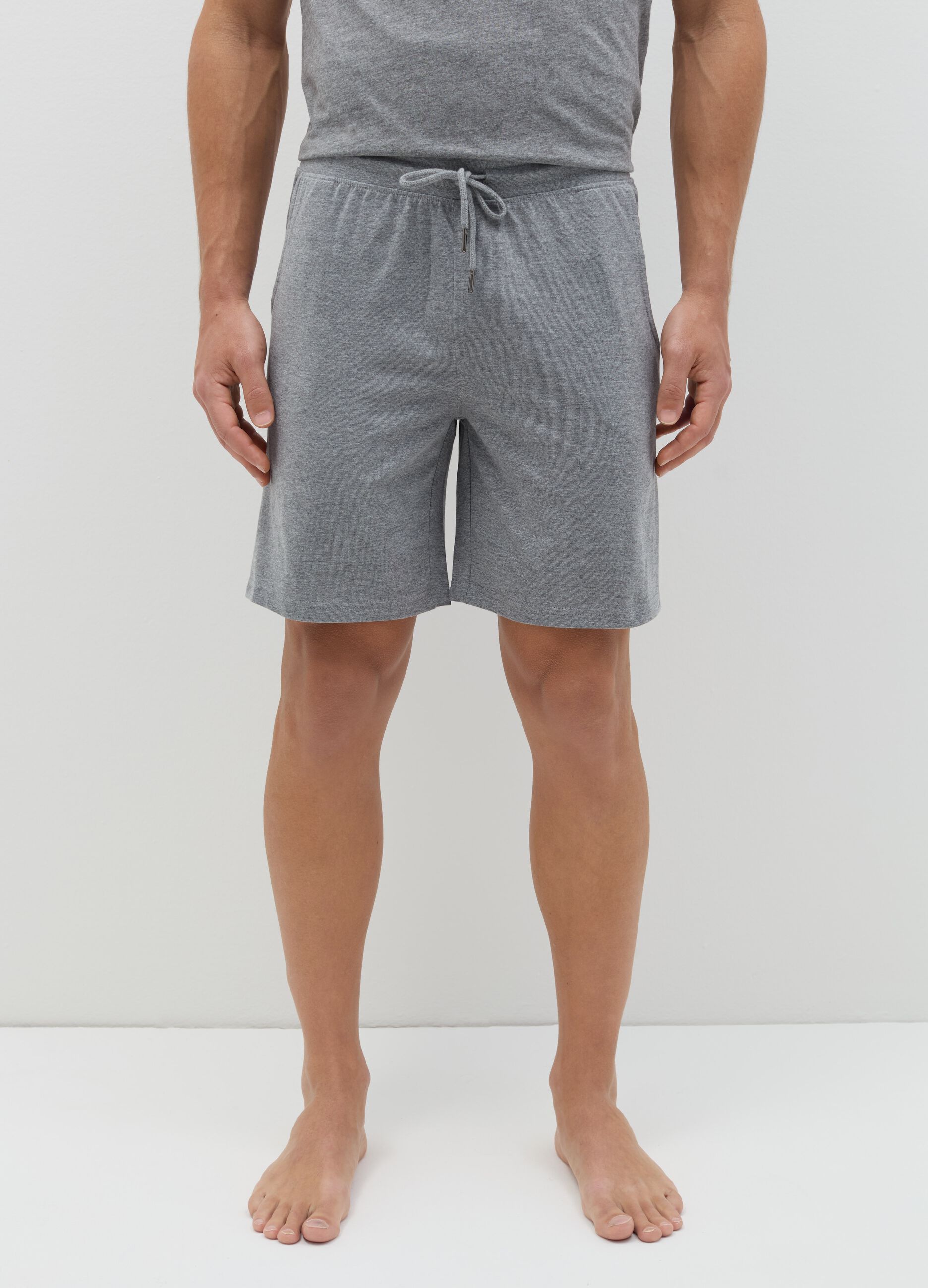 Pantalone pigiama corto con coulisse