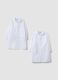 2-pack of white girls&rsquo; school aprons with classic collar_0