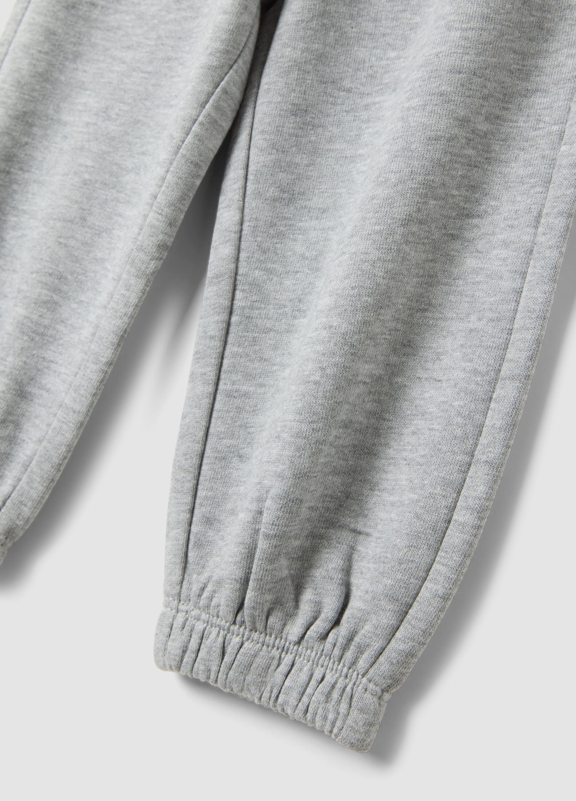 Grey marl jogger trousers in pure organic cotton