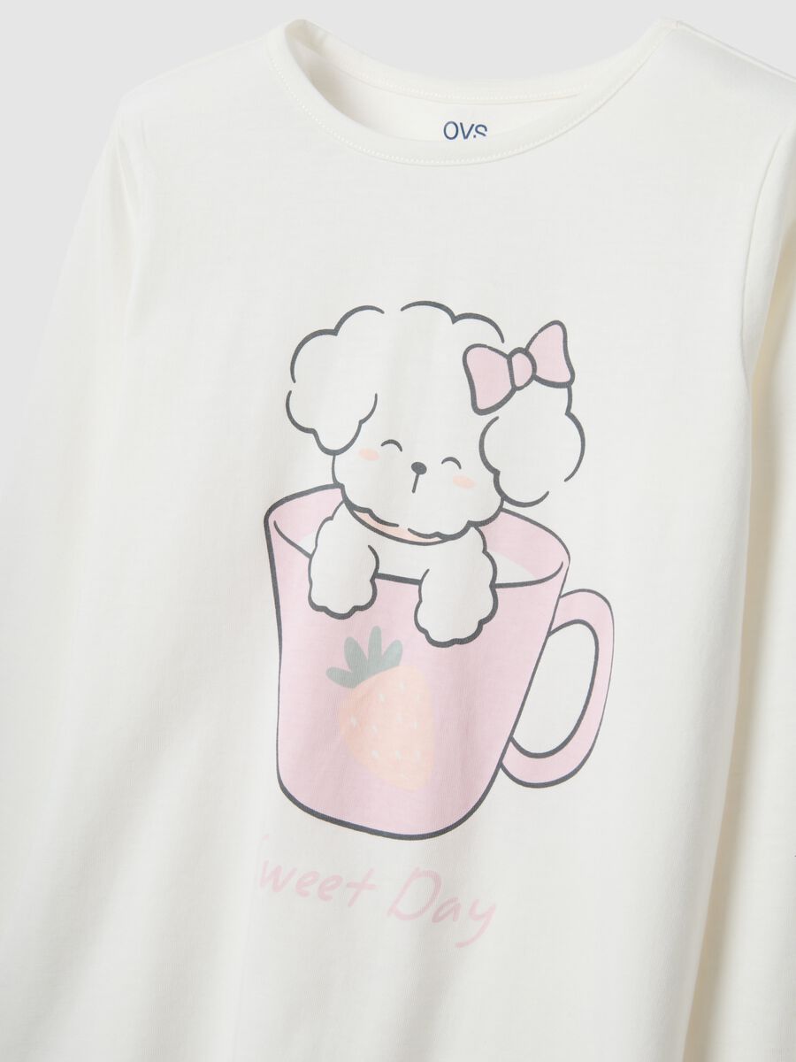 Girls' multicolour pure cotton pyjamas, regular fit_2