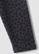 Black organic cotton-blend leggings with animal print for baby girl_2