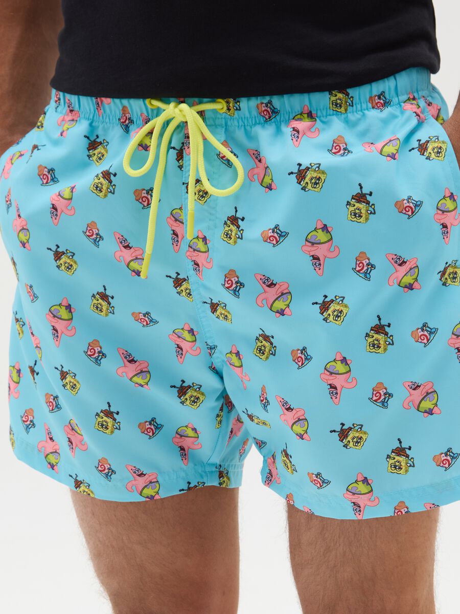 Shorts da uomo in tessuto multicolor_2