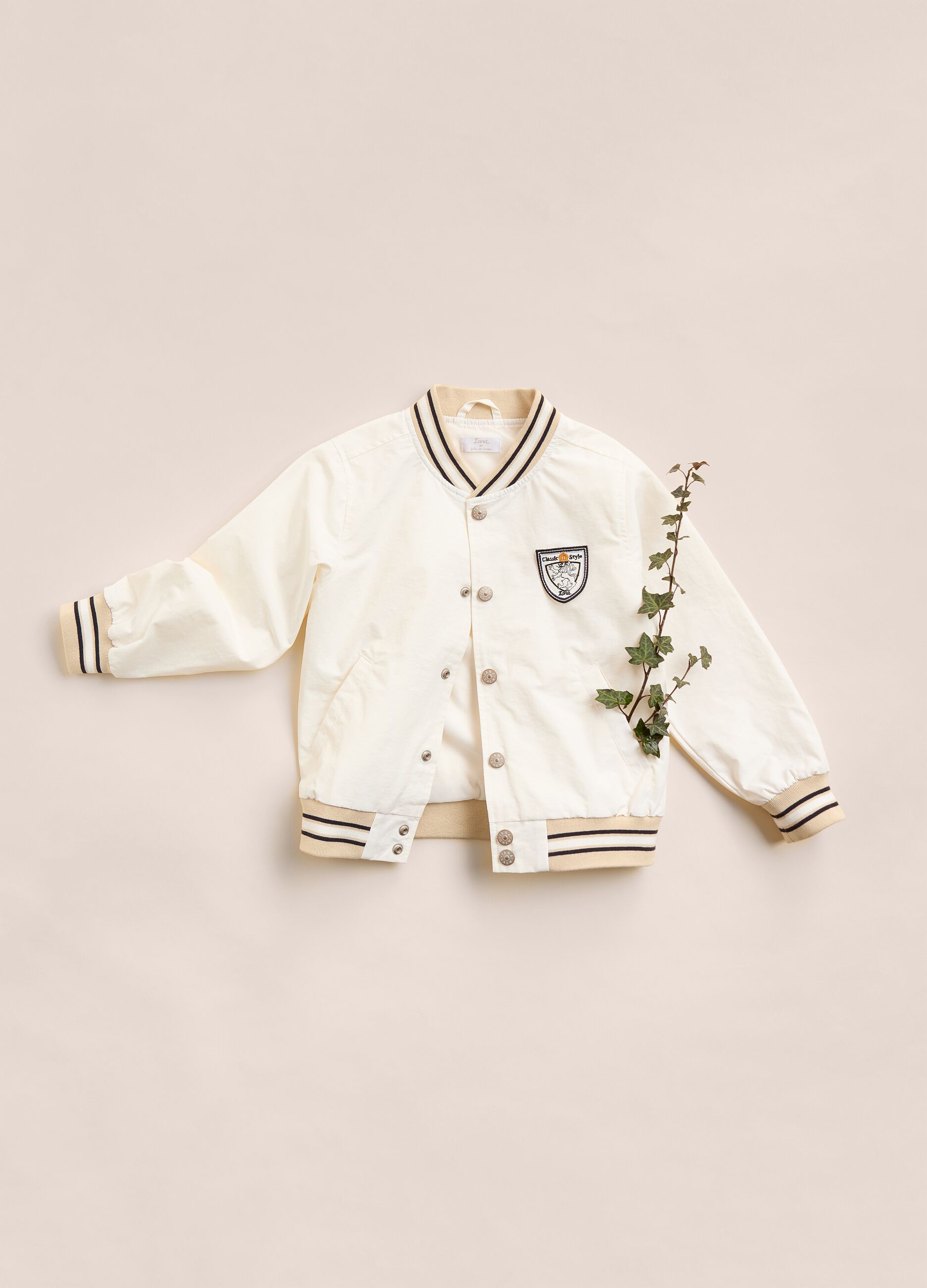 Giacca bomber in misto cotone con stemmino IANA_0